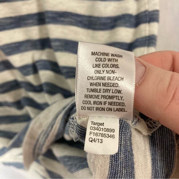 Converse off-white & blue striped pocket tee size S skater girl beachy coastal - Picture 6 of 6